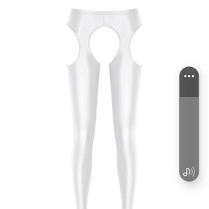 NWT Women's Cutout Satin Tights Stockings-Size:M